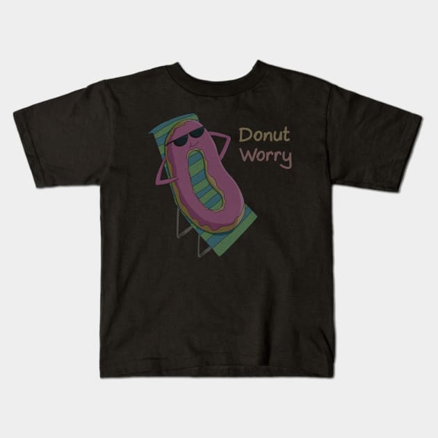 Donut worry Kids T-Shirt by huggbees93